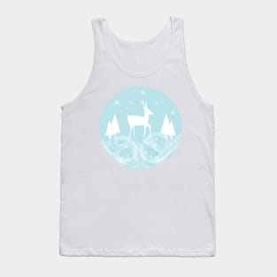 Light Blue Wintery Scene Tank Top